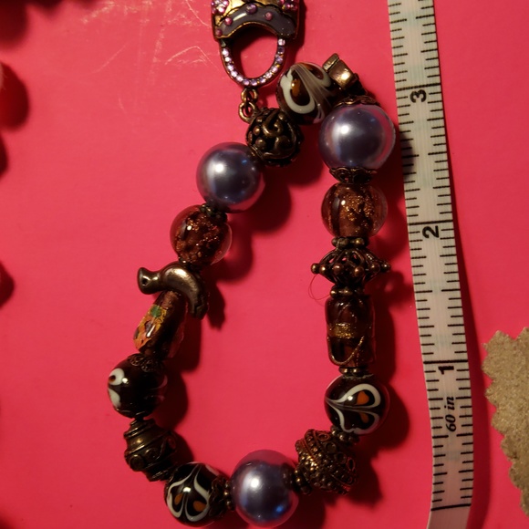 Beautiful glass stretch bracelets, one pair of glass beads earrings. - Picture 8 of 12